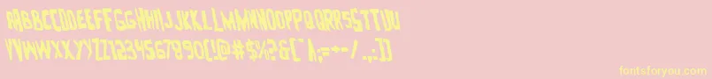 Zakensteinleft Font – Yellow Fonts on Pink Background