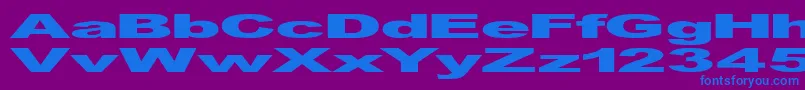 GfViennaHeavy Font – Blue Fonts on Purple Background