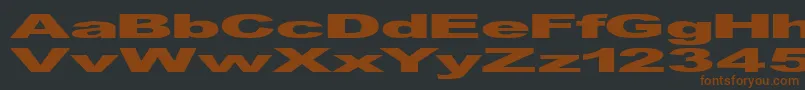 GfViennaHeavy-fontti – ruskeat fontit mustalla taustalla
