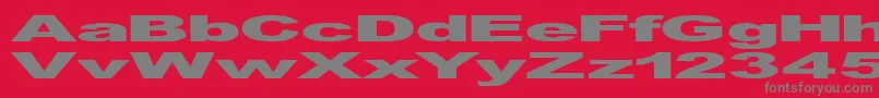 フォントGfViennaHeavy – 赤い背景に灰色の文字