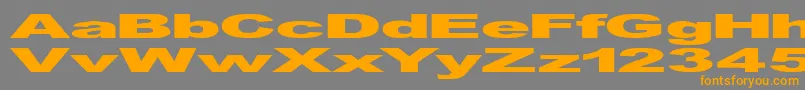 GfViennaHeavy Font – Orange Fonts on Gray Background