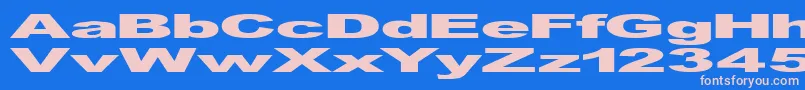 Шрифт GfViennaHeavy – розовые шрифты на синем фоне