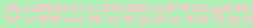 GfViennaHeavy Font – Pink Fonts on Green Background