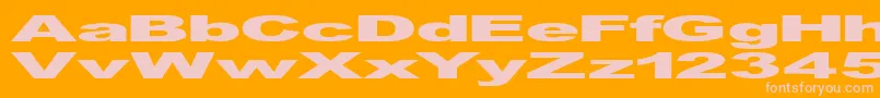 GfViennaHeavy-Schriftart – Rosa Schriften auf orangefarbenem Hintergrund