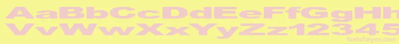 GfViennaHeavy Font – Pink Fonts on Yellow Background
