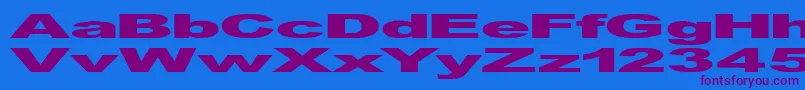 GfViennaHeavy Font – Purple Fonts on Blue Background