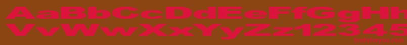 GfViennaHeavy Font – Red Fonts on Brown Background