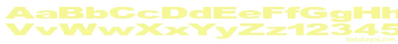 GfViennaHeavy-fontti – keltaiset fontit valkoisella taustalla