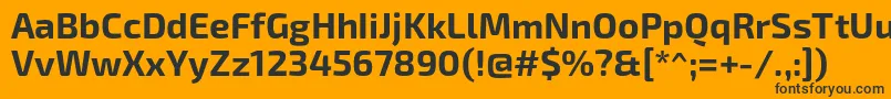 Exo2.0Bold Font – Black Fonts on Orange Background