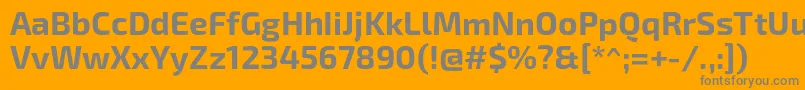 Czcionka Exo2.0Bold – szare czcionki na pomarańczowym tle