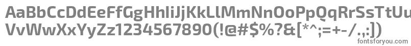 Exo2.0Bold-fontti – harmaat kirjasimet valkoisella taustalla