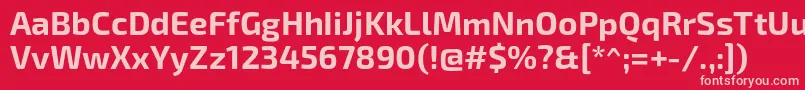 Exo2.0Bold Font – Pink Fonts on Red Background