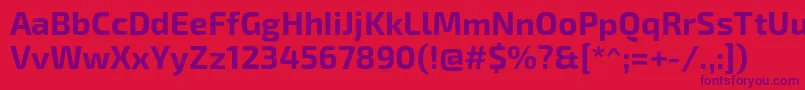 Шрифт Exo2.0Bold – фиолетовые шрифты на красном фоне