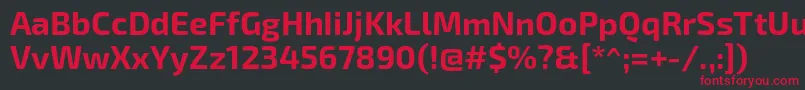 Шрифт Exo2.0Bold – красные шрифты на чёрном фоне