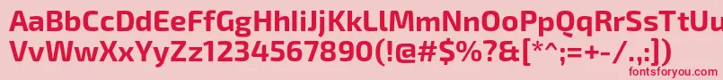 Exo2.0Bold Font – Red Fonts on Pink Background
