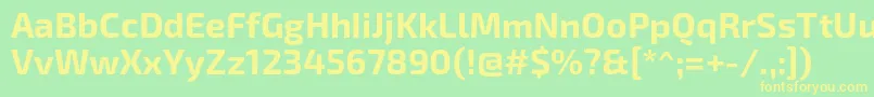 Exo2.0Bold Font – Yellow Fonts on Green Background