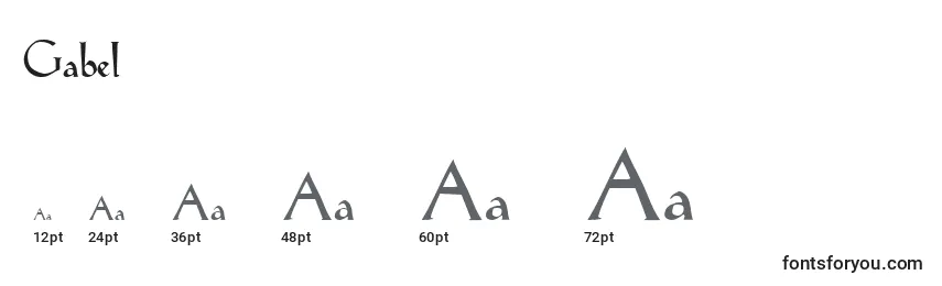 Gabel Font Sizes