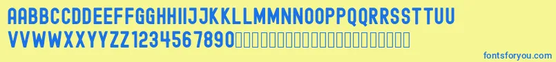 EdmundFree Font – Blue Fonts on Yellow Background