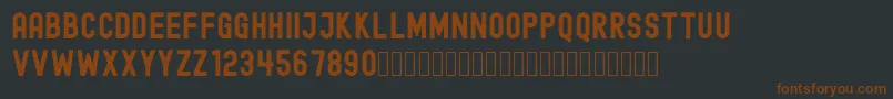 Czcionka EdmundFree – brązowe czcionki na czarnym tle