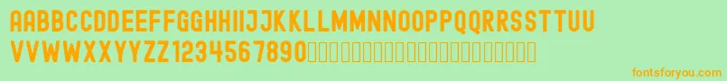 EdmundFree Font – Orange Fonts on Green Background