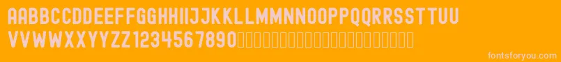EdmundFree Font – Pink Fonts on Orange Background