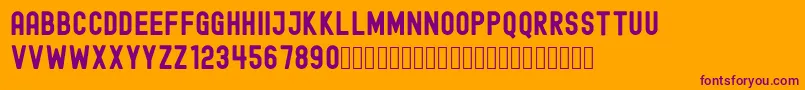 EdmundFree Font – Purple Fonts on Orange Background