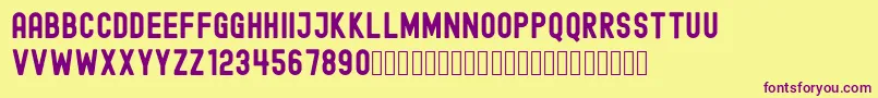 EdmundFree Font – Purple Fonts on Yellow Background