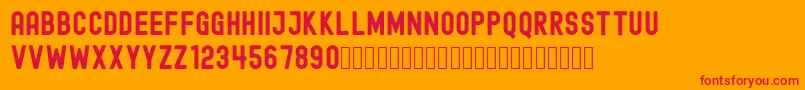 EdmundFree Font – Red Fonts on Orange Background