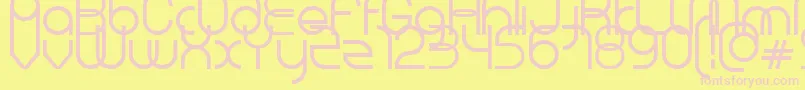 Vol Font – Pink Fonts on Yellow Background