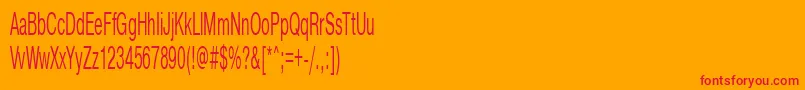 Pragmaticactt45n Font – Red Fonts on Orange Background