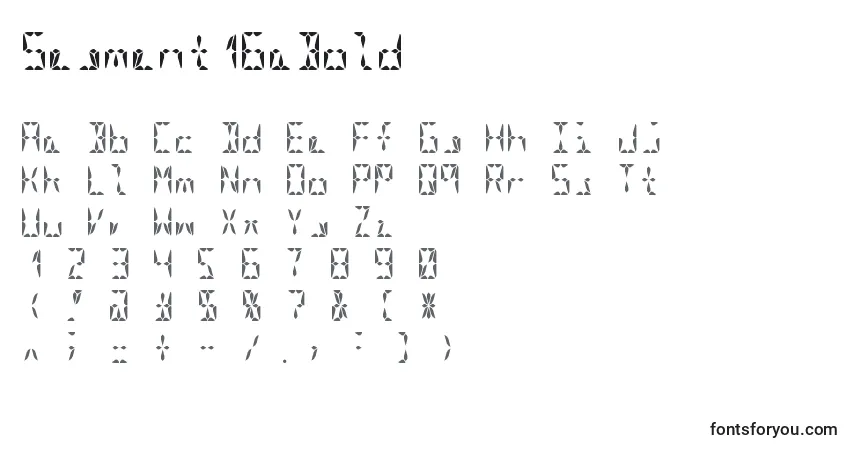 Czcionka Segment16aBold – alfabet, cyfry, specjalne znaki