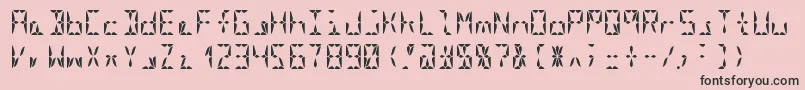 Segment16aBold Font – Black Fonts on Pink Background