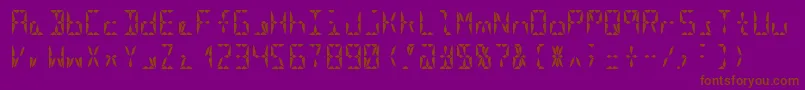 Segment16aBold Font – Brown Fonts on Purple Background