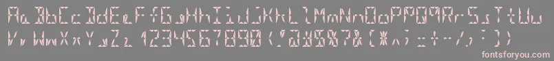 Segment16aBold Font – Pink Fonts on Gray Background