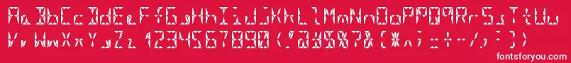 Segment16aBold Font – White Fonts on Red Background