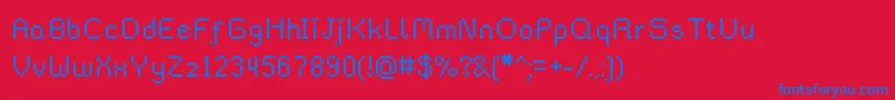 Rainyhearts Font – Blue Fonts on Red Background