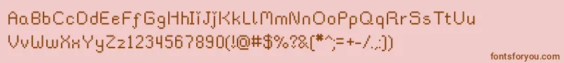 Weitere Informationen zur Rainyhearts-Schriftart Rainyhearts-Schriftart – Braune Schriften auf rosa Hintergrund