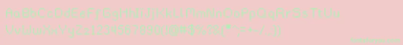 Rainyhearts Font – Green Fonts on Pink Background