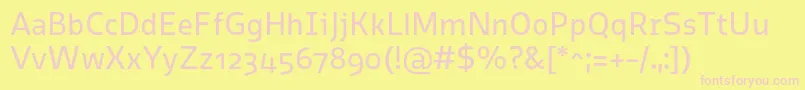 ElsaRegular-Schriftart – Rosa Schriften auf gelbem Hintergrund