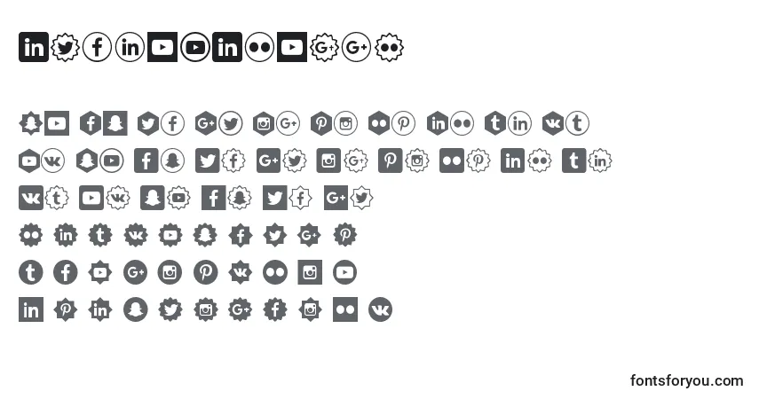 Шрифт SocialShapes – алфавит, цифры, специальные символы