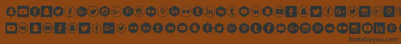 SocialShapes Font – Black Fonts on Brown Background