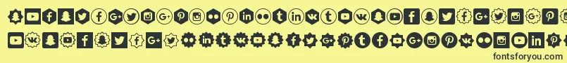 SocialShapes Font – Black Fonts on Yellow Background