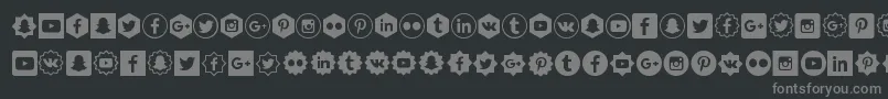 SocialShapes Font – Gray Fonts on Black Background