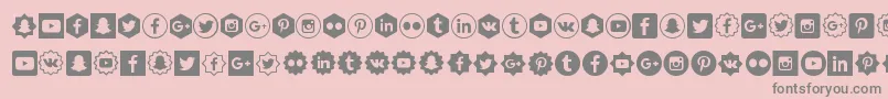 SocialShapes Font – Gray Fonts on Pink Background