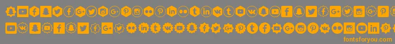 SocialShapes Font – Orange Fonts on Gray Background