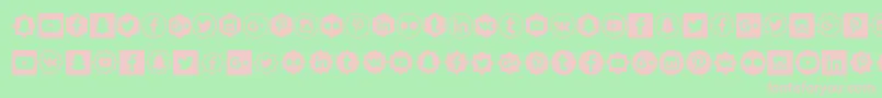 SocialShapes Font – Pink Fonts on Green Background