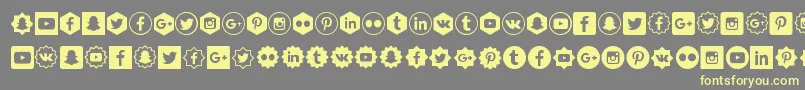 SocialShapes Font – Yellow Fonts on Gray Background