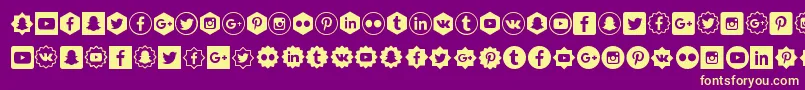 SocialShapes Font – Yellow Fonts on Purple Background