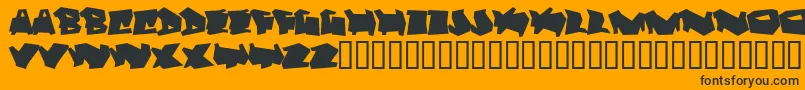 Шрифт Dortmund – чёрные шрифты на оранжевом фоне