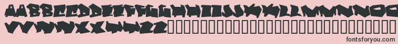 フォントDortmund – ピンクの背景に黒い文字